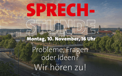 Herzliche Einladung zu unserer Sprechstunde: 10. November um 16 Uhr